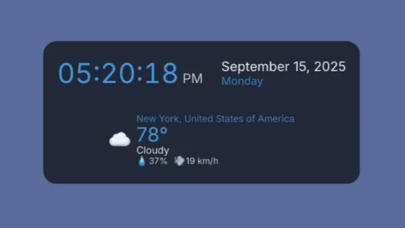 Weather - Clock preview