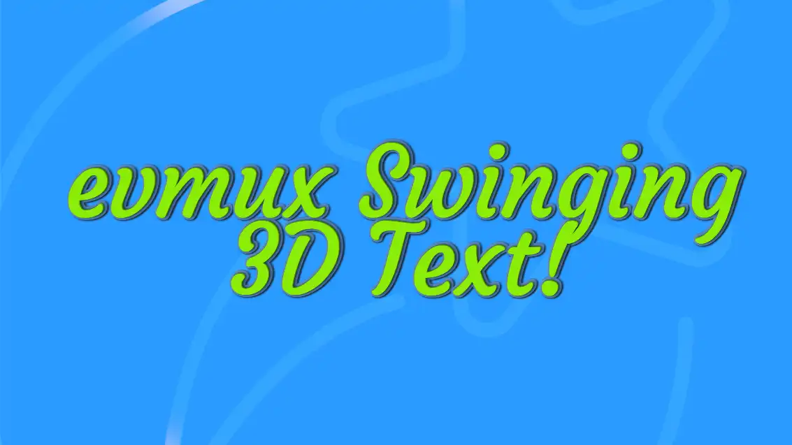Swinging 3D Text preview